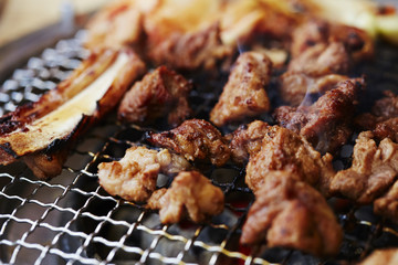 meat on grill