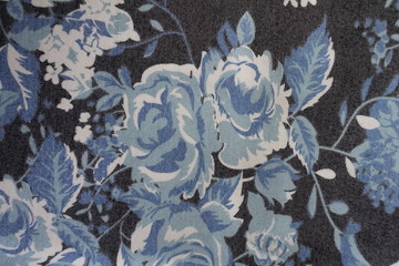 Top view of fabric with floral pattern