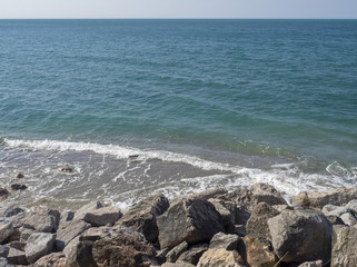Ville de Sète dans l'Hérault appelée la Venise du Languedoc face à la Méditerrannée.