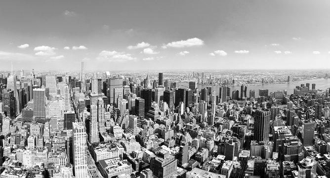 View of Manhattan from the skyscraper's observation deck. New York. - Powered by Adobe