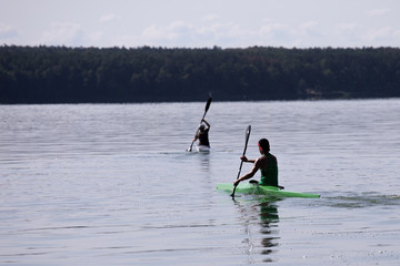 athlete kayaker sports kayak paddle