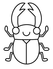 クワガタ目口(線画)