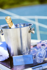 champagne on the yacht