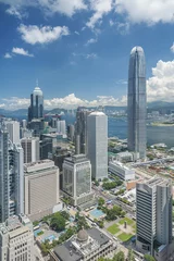 Foto op Plexiglas Aerial View of Hong Kong City © leeyiutung