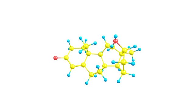 Rotating Testosterone molecule