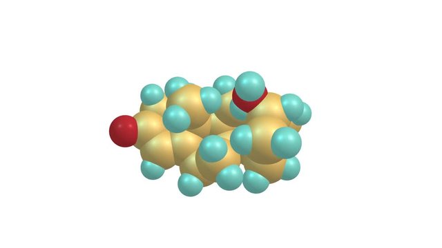 Rotating Testosterone molecule