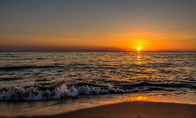 Obraz premium Sonnenuntergang am Meer