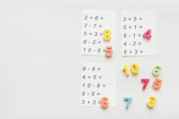 Materials for teaching children to count. 