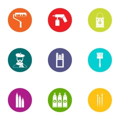 Fototapeta premium Molar icons set. Flat set of 9 molar vector icons for web isolated on white background
