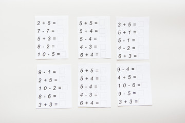 Materials for teaching children to count. 