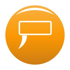 Speech bubble icon. Simple illustration of speech bubble vector icon for any design orange