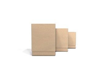 Cardboard boxes on a white background