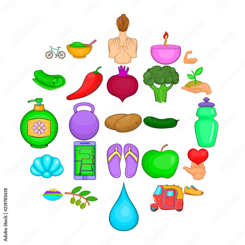 Poster intellectual development icons set. cartoon set of 25 intellectual development vector icons for web 