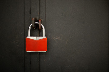 lock on the iron door - 219786072
