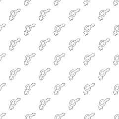 Male and female symbols icon in outline style isolated on white background