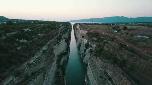 Canal Corinthe drone