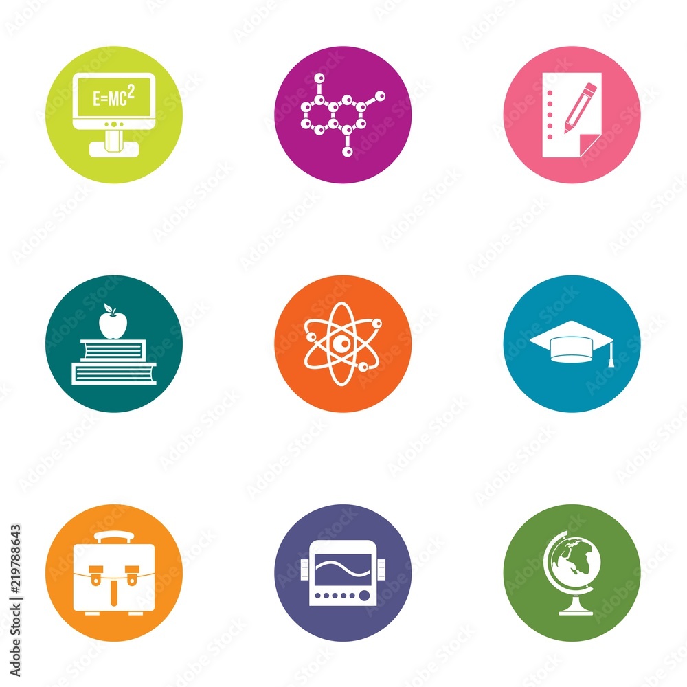 Poster evaluation icons set. flat set of 9 evaluation vector icons for web isolated on white background