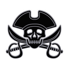 Piracy - the concept of cyber security vector icon.