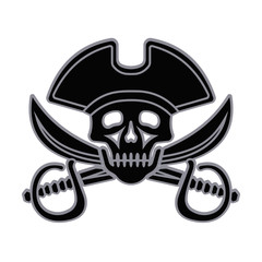 Piracy - the concept of cyber security vector icon.