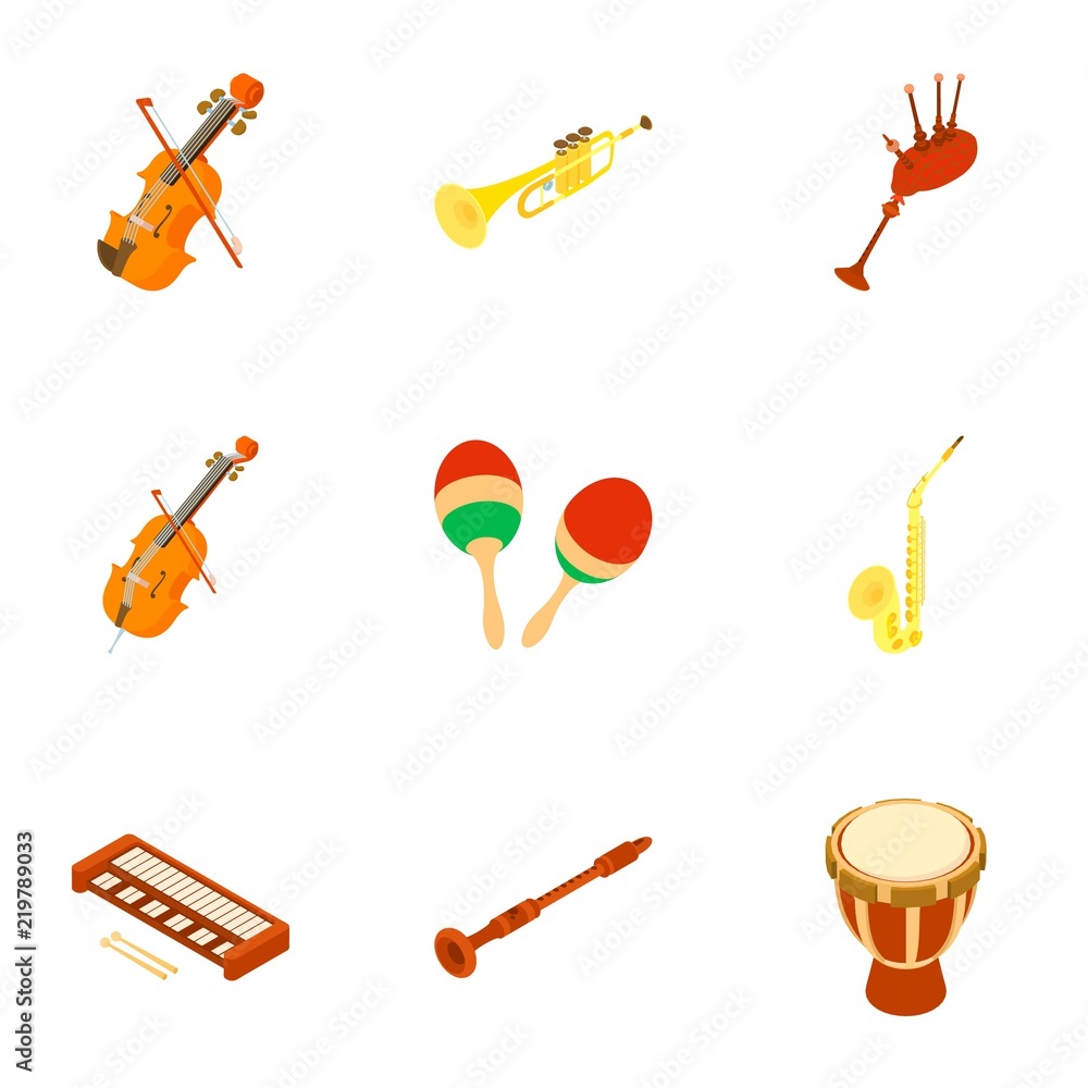 Poster musical path icons set. cartoon set of 9 musical path vector icons for web isolated on white backgro