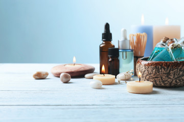 Beautiful spa composition on table