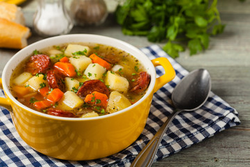 Traditional potato soup.