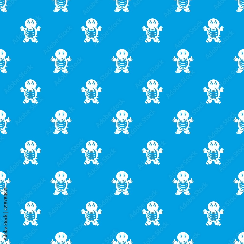 Poster sea turtle pattern vector seamless blue repeat for any use