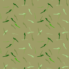 UFO military camouflage seamless pattern in in different shades of green color