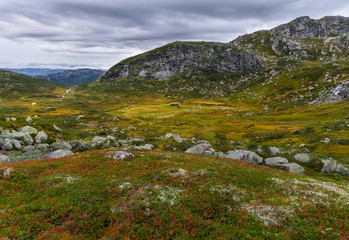 Fototapeta na wymiar Autumnal mood in Norway