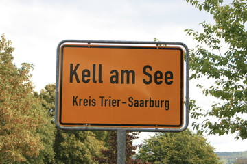 Ortsschild Kell am See