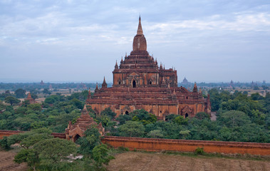 Ancient Sulamani temple in Bagan, Mandalay Division of Myanmar