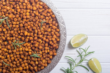Roasted chickpeas with rosemary