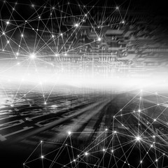 Best Internet Concept of global business.Technological background, symbols Wi-Fi, of the Internet, television, mobile and satellite communications