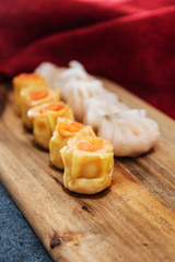 Chinese food dim sum on plate