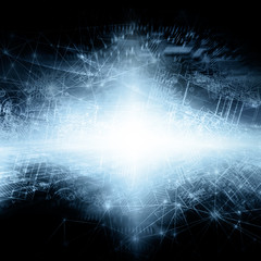 Best Internet Concept of global business.Technological background, symbols Wi-Fi, of the Internet, television, mobile and satellite communications