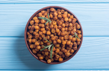 Roasted chickpeas with rosemary