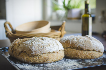 Fototapeta na wymiar Homemade fresh bread