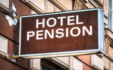 Obraz premium hotel sign