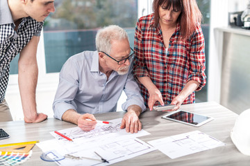 Architects working on plans