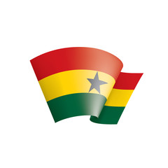 Ghana flag, vector illustration on a white background