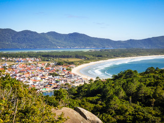 A view of Barra da Lagoa village from Boa vista hiking path - Florianopolis, Brazil