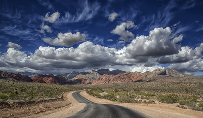 Road to Redrock Canyon near Las Vegas, Nevada