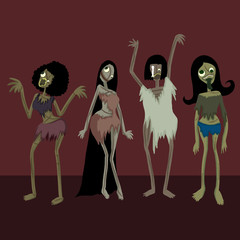 Creepy zombie group