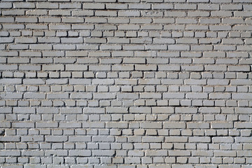 White color old grungy brick wall surface.