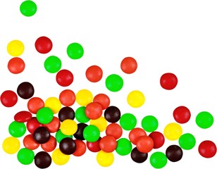 Assorted pieces of hardshell candy