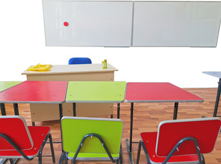 Empty school classroom