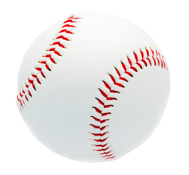 Baseball isolated on white background with clipping path