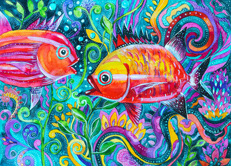 dipinto pesci sott'acqua belli  © Kateryna Kovarzh