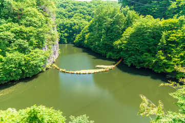 Fototapeta premium 湯川広戸橋