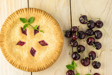 Fresh baked cherry pie.